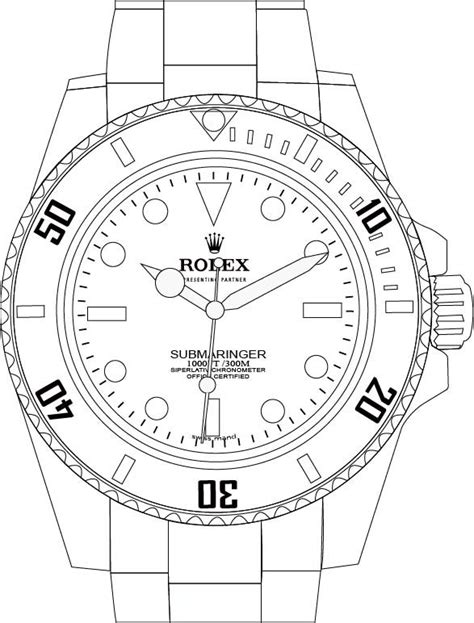 rolex watch outline